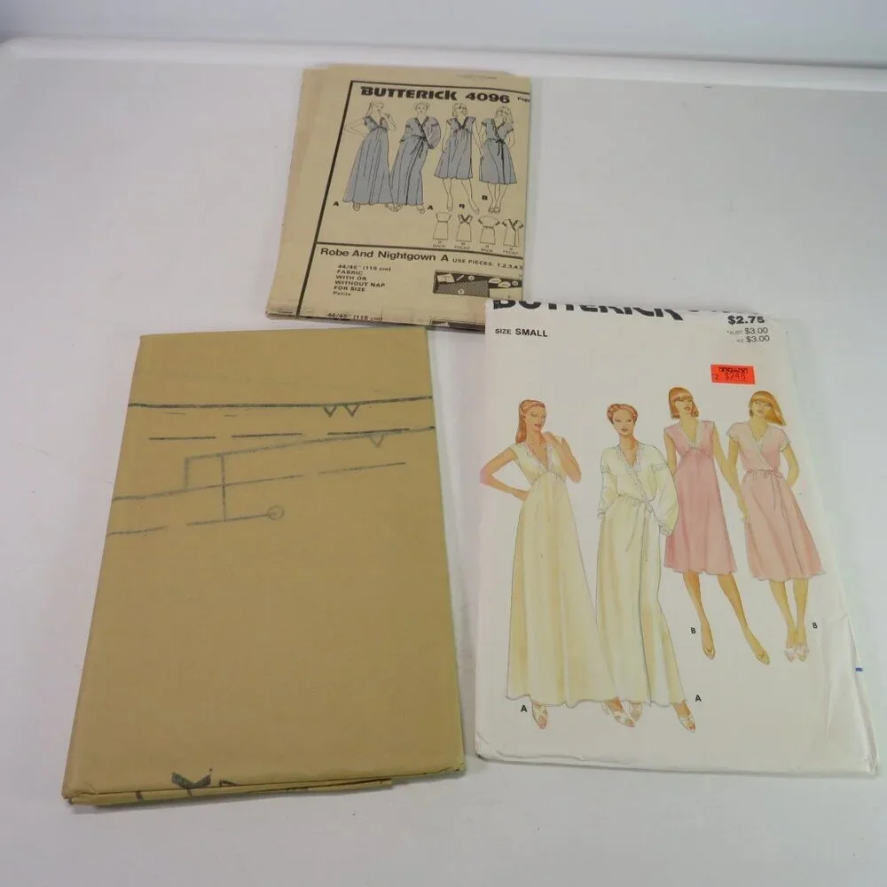 Butterick 4096 sewing pattern nightgown, robe UNCUT